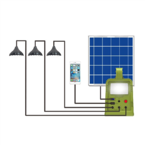 Portable Solar Power Bank Generator With LED Light